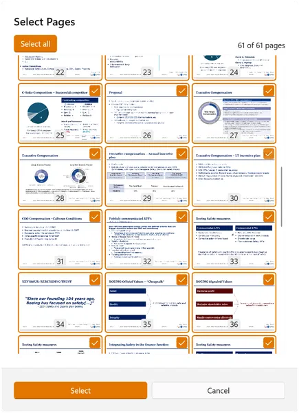 PDF import window in Noteastic
